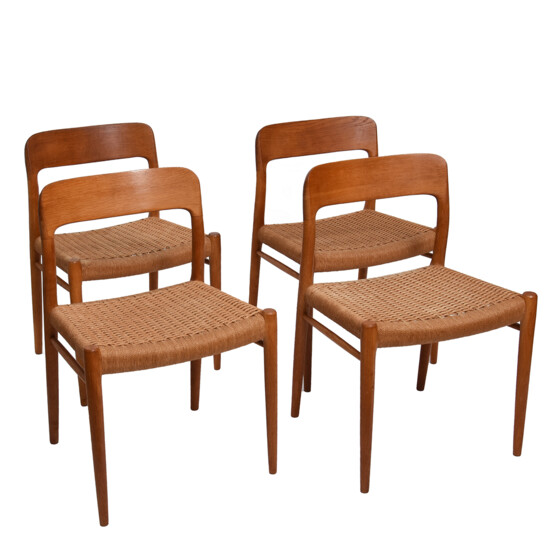 4  Stühle «Mod.75» von Niels O. Møller, Dänemark, 1950er